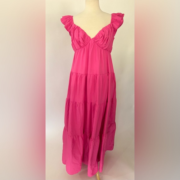 Free the Roses Ruffle sleeve maxi dress - Picture 1 of 2
